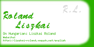 roland liszkai business card